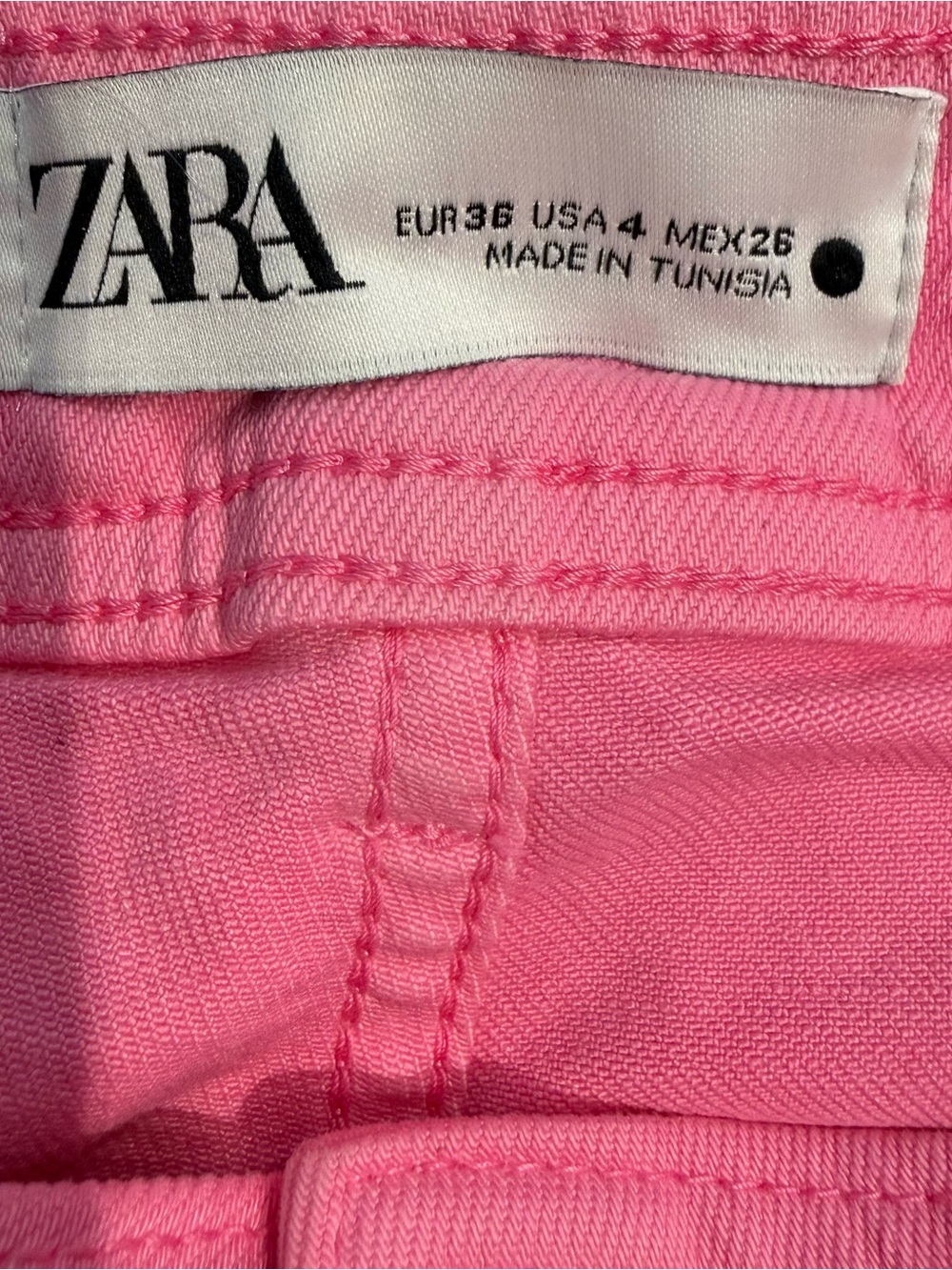 Zara Wide-Leg Pink High-Rise Pants *Shortened Length* - Picture 3 of 4